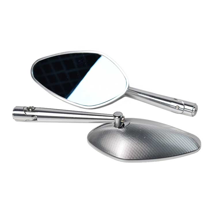 CNC Standard Motorcycle Mirror Type 2 - Silver