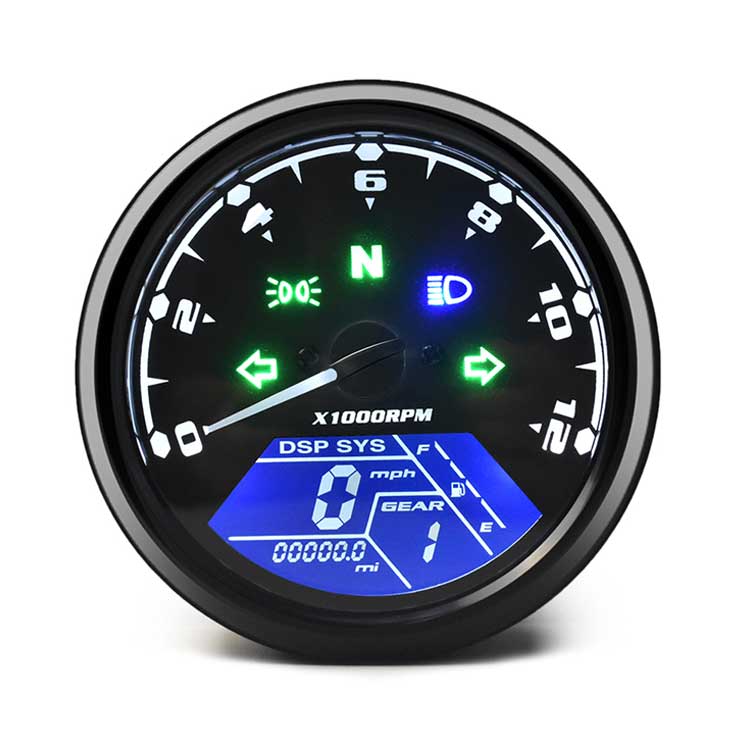 Multifunctional Digital Motorcycle Speedometer / Tachometer