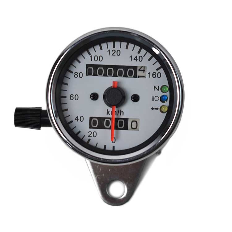 Mechanical Motorcycle Speedometer / Odometer - Chrome