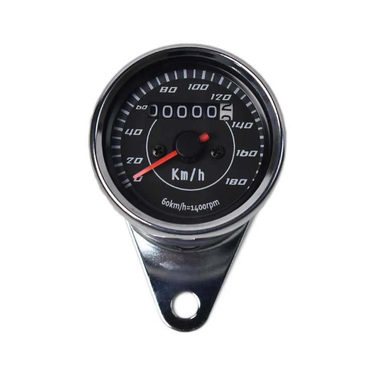 Mechanical 0-180km/h Motorcycle Speedometer - Chrome