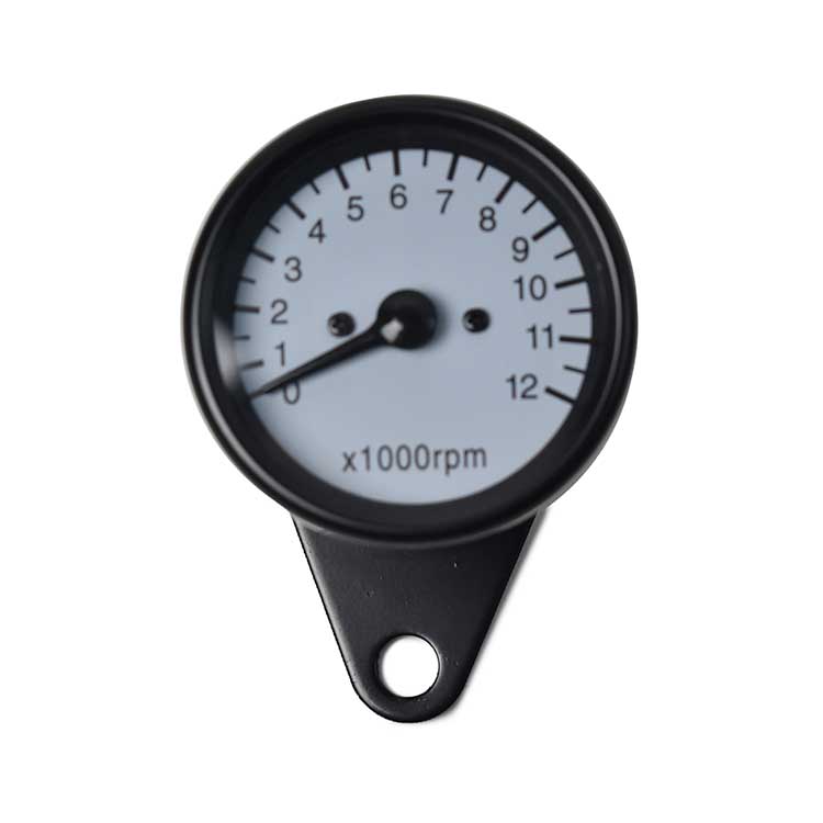 Mechanical 12000RPM Tachometer - White Plate